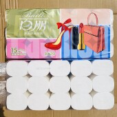 百丽卫生纸家用实惠装 厕纸无芯卷筒纸原生木浆擦手纸5斤5层15卷