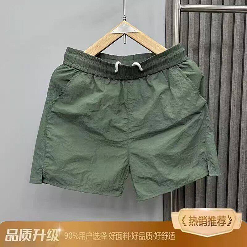 夏天薄款四分居家休闲裤子男女同款纯色百搭运动跑步美式沙滩短裤