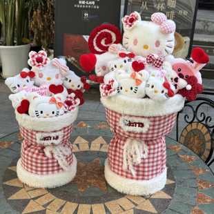 hellokitty玩偶花束可爱卡通公仔生日女生闺蜜礼物创意成品哈喽kt
