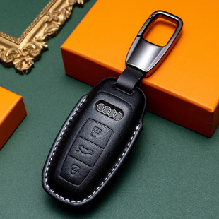 适用于奥迪q4etron钥匙套q4男a6l专用a3车q3包a8 a4l壳q5扣a7车包