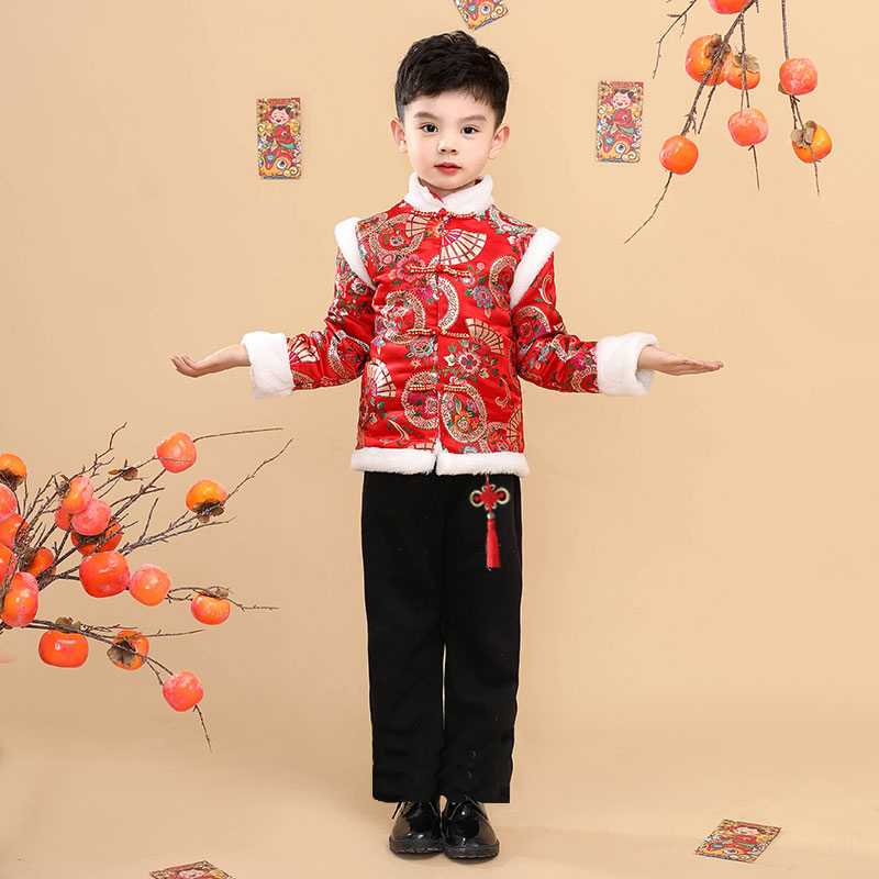 元旦儿童喜庆表演出服装加