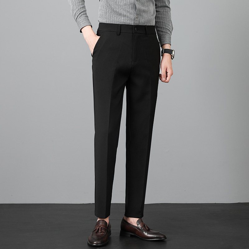 传棨商务休闲修身薄款长裤西裤