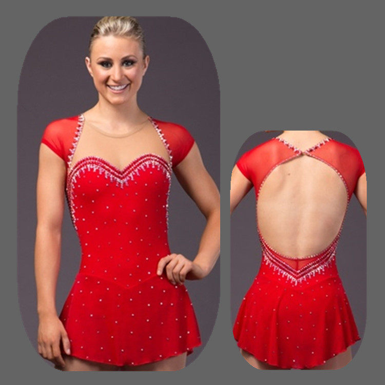 Garnet children lady adult Figure skating Costume Game service Skating costume level examination Skatingin the Sports/Yoga/Fitness/Fans supplies , Ice hockey/Speed ​​Skating/Ice sports , Skate clothing  category - from Buy2taobao.com to provide professional Taobao agent buy service