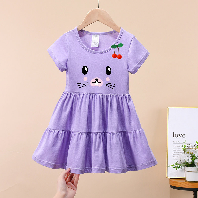 女童蛋糕连衣裙短袖夏季时髦宝宝公主裙2026新款韩版洋气婴儿裙子