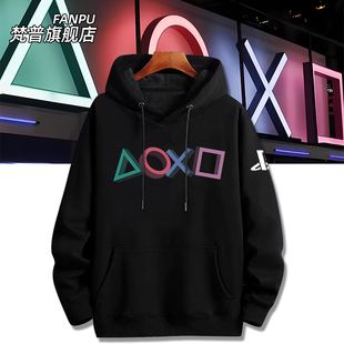 Cospa Play Station sony 3D Shapes Logo Ver卫衣男女衣服上衣