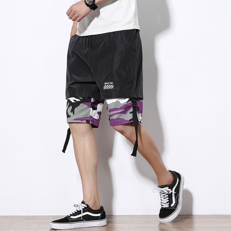原宿风工装短裤男潮牌夏天宽松街头嘻哈潮流学生五分裤余文乐裤子|msdalam kategori Pakaian Lelaki, seluar santai - dari Buy2taobao.com untuk memberikan perkhidmatan ejen Taobao profesional membeli