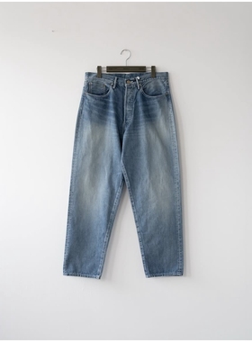 日系Graphpaper Selvage Denim Five Pocket锥形裤水赤耳洗牛仔裤