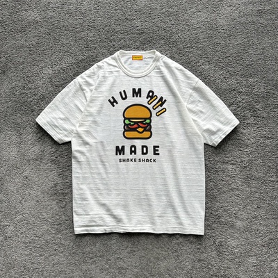 现货HUMAN MADE联名SHAKE SHACK T-SHIRT联名款汉堡印花短袖T恤男