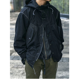 风衣冲锋 B@x 山地限定联名中长款 wander 机能拼接防水加绒夹克