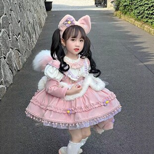 洛丽塔女童公主裙春秋2025新款洋气儿童玲娜贝儿春季女孩生日裙子