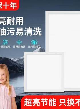 集成吊顶led平板灯进口30*30厨房卫生间30x60嵌入式铝扣板吸顶灯