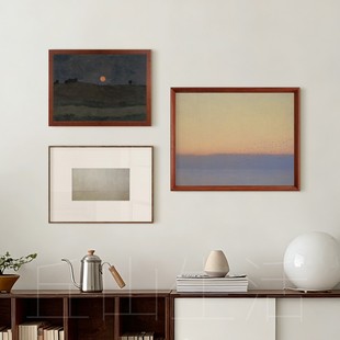 丘山生活 原木风风景组合挂画小众艺术装饰画民宿酒店餐厅卧室画