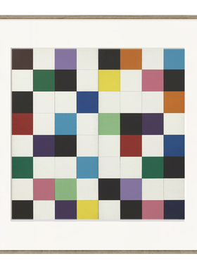 Ellsworth Kelly现代IDEE风格奶油风装饰挂画 原木餐厅客厅抽象