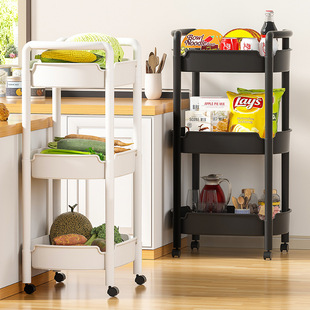 小推车置物架厨房落地卧室多层婴儿零食移动浴室卫生间收纳储物架