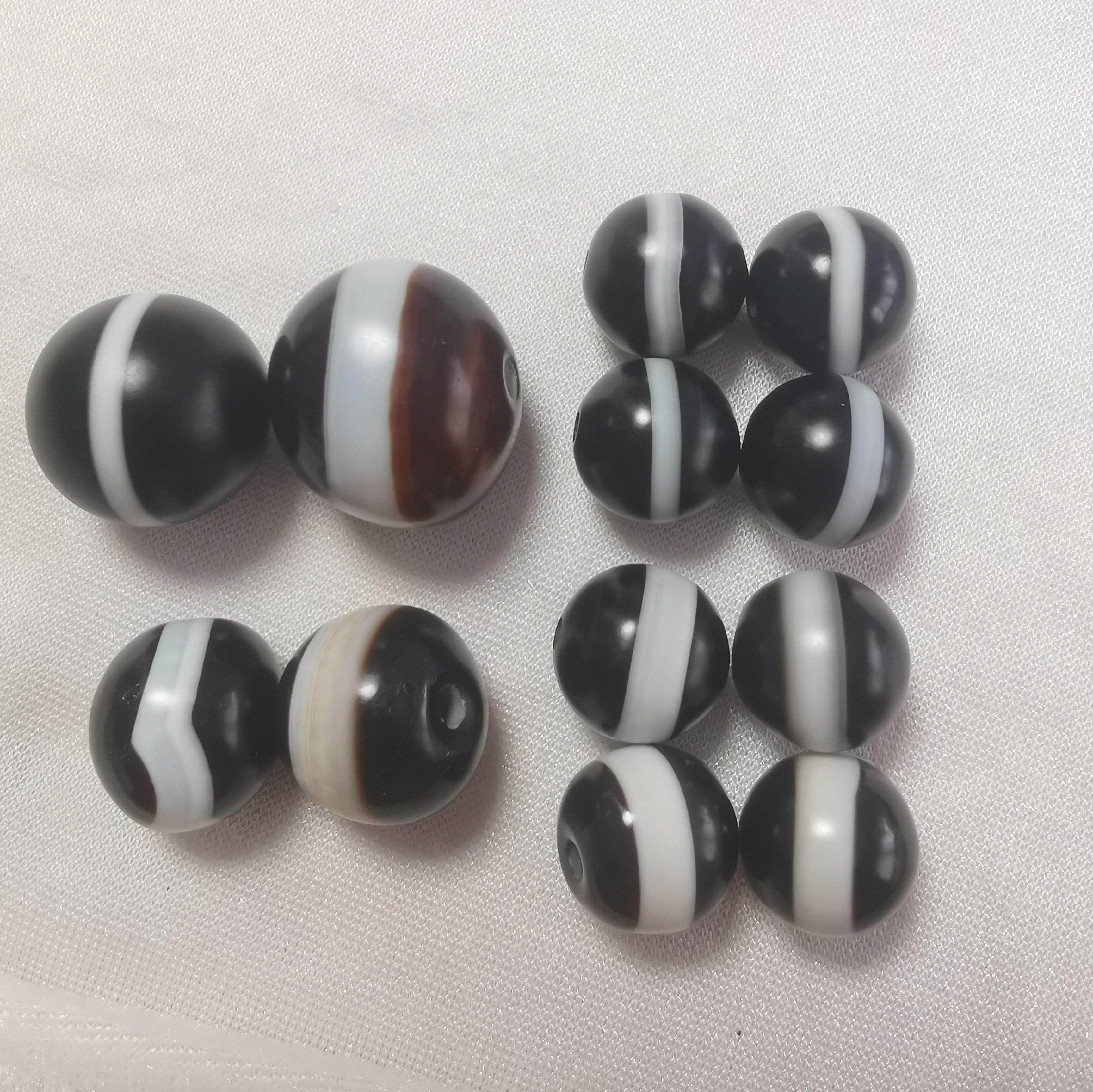 天然玛瑙藏式药师珠散珠磨砂一线药师玛瑙DIY佛珠手串配珠老配珠