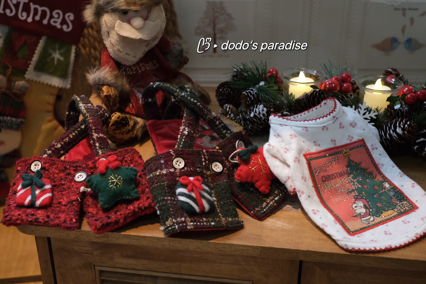 【现货】宠物秋冬圣诞新年装猫狗泰迪约克夏马尔济斯史努比打底背