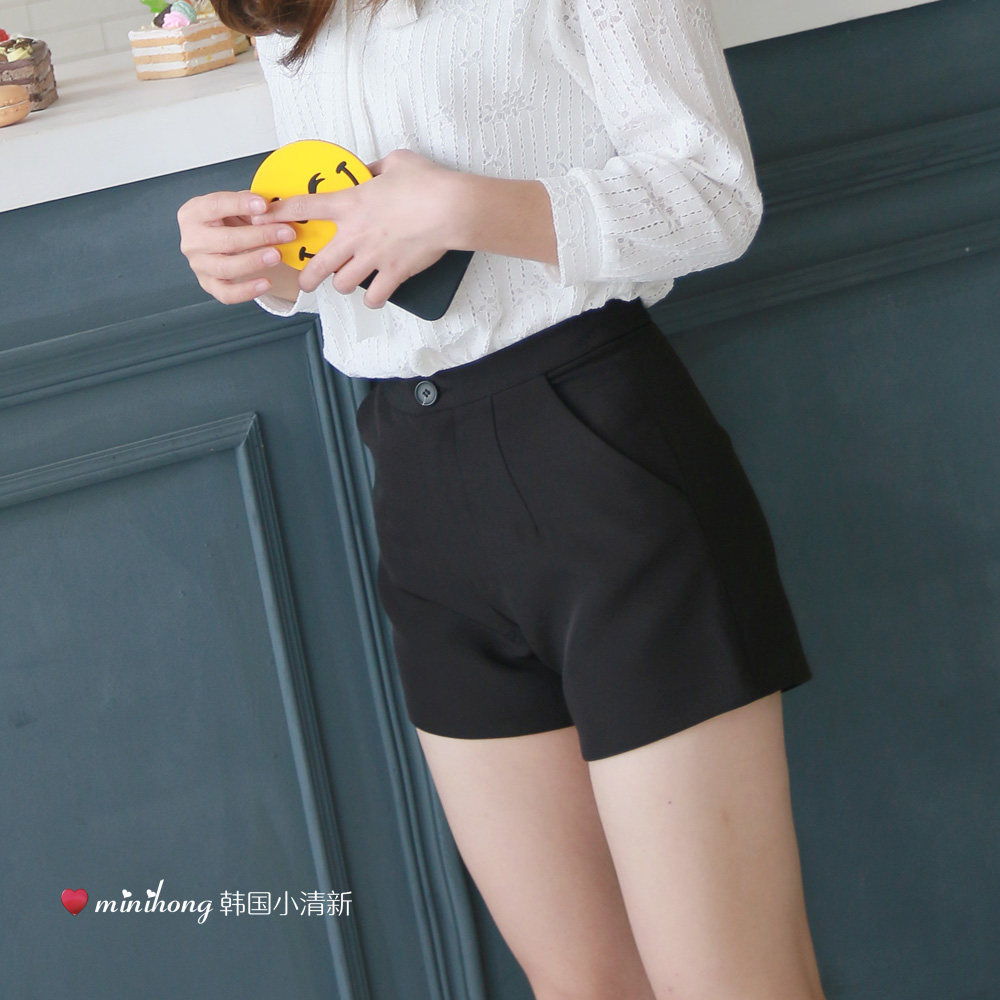 150小个子定制高质感22码23码显瘦高腰西装短裤女春夏款