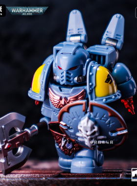 战锤40K星际战士 极限战士太空野狼跳跃背包形态积木人仔拼装玩具