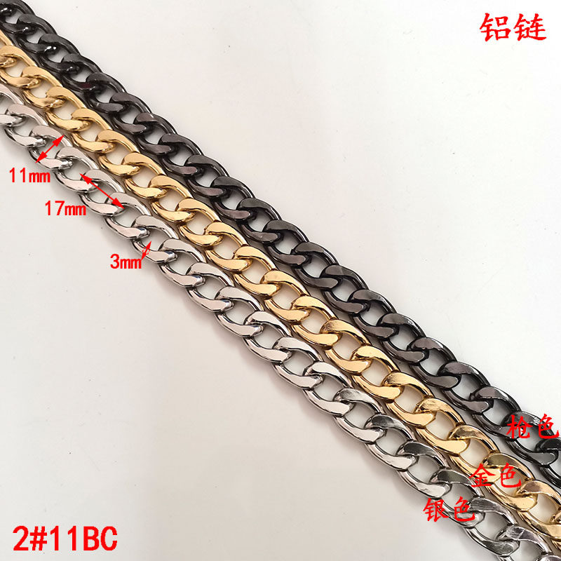 WIDE ALUMINUM CHAIN DIY LUGGAGE SHOES APPAREL DECORATION LARGE CHAIN BAG BAG CROSSBODY SINGLE CHAIN STRAP METAL FITTINGS