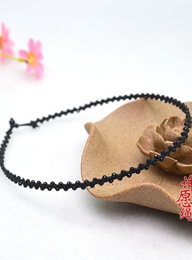 黑色尖晶石项圈生日礼物锁骨链