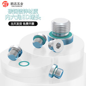 1.514 ED镀锌内六角密封堵头油塞丝堵闷头氟胶圈G1 112 210