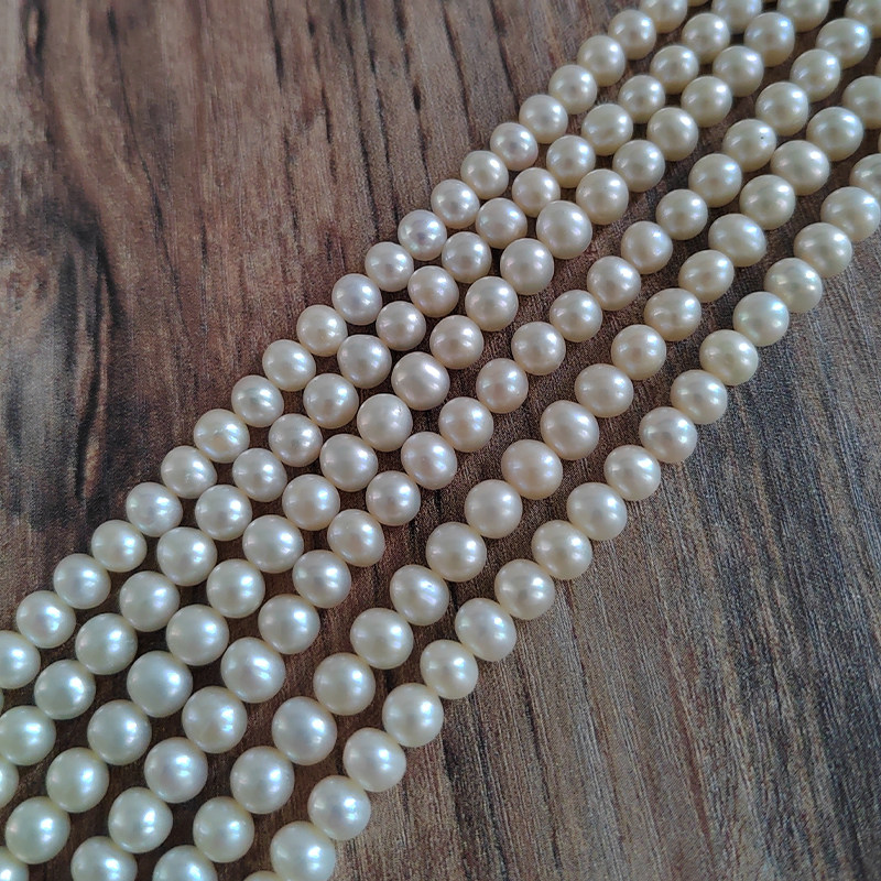 天然淡水珍珠DIY裸散珠材料近圆鸡蛋形5-6mm半成品项链微瑕强光,饰品/流行首饰/时尚饰品新,其它首饰,淘宝优惠券,粉丝福利购,淘宝优惠卷