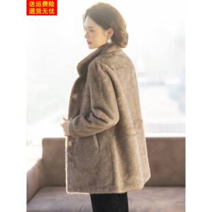 妈妈冬装外套2025新款中长款洋气时尚大衣中老年妇女士秋冬上衣服