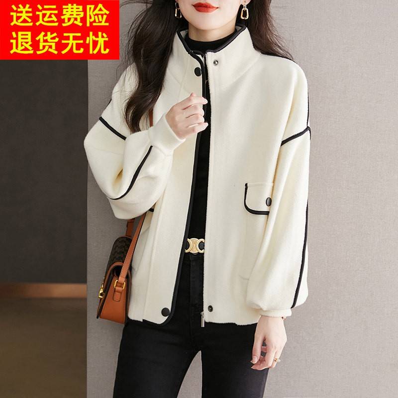 秋冬棒球服女外套2024新款爆款春秋小个子时尚小香风休闲 短款上