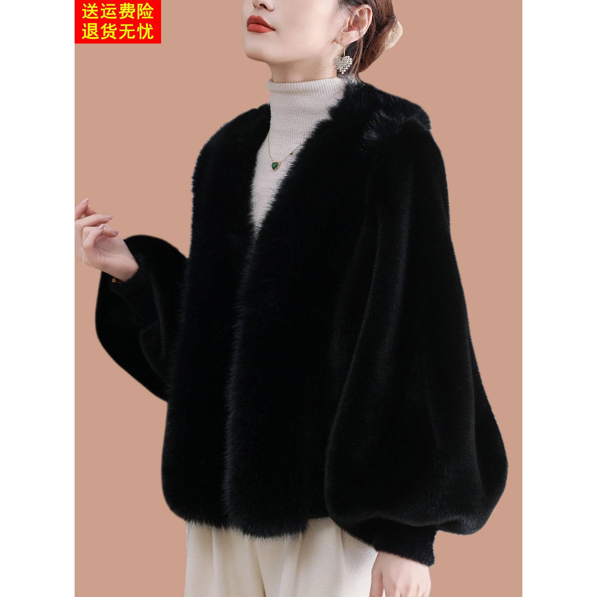 海宁皮草外套女皮毛一体2025新款爆款大毛领毛毛水貂绒大衣年轻款