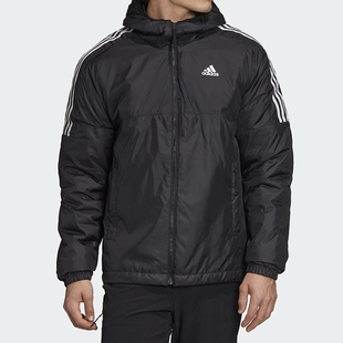 Adidas阿迪达斯秋冬新款 男子户外休闲舒适保暖连帽防风棉服GH4601