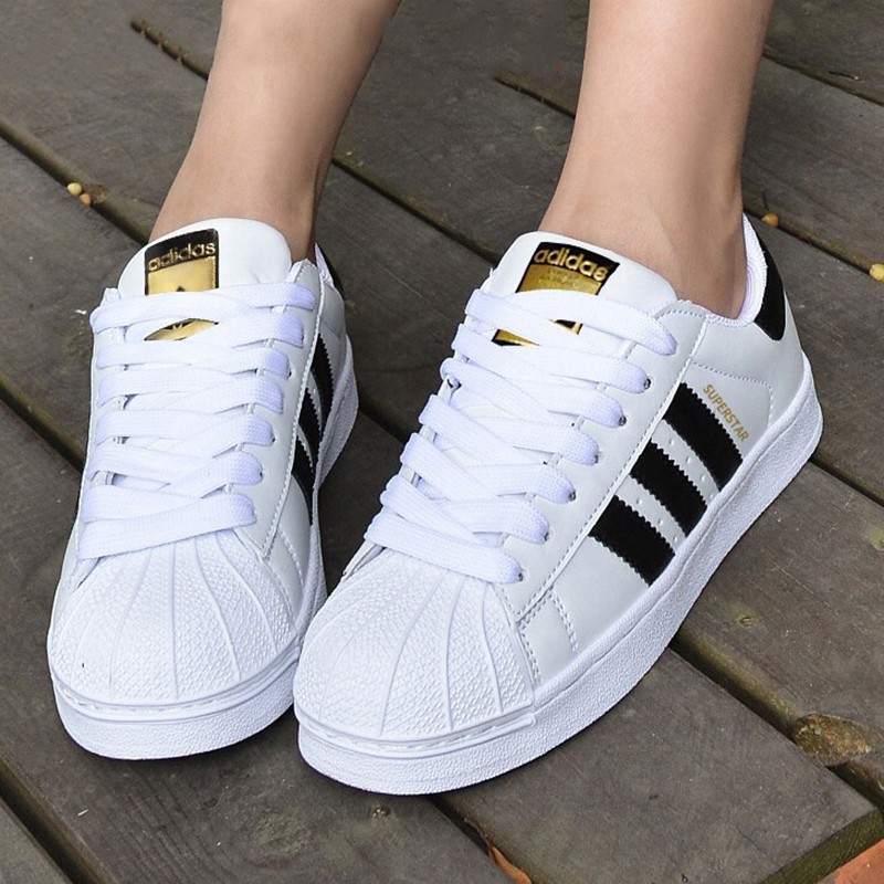 adidas/阿迪达斯女鞋三叶草金标贝壳头小白鞋运动休闲板鞋eg4958