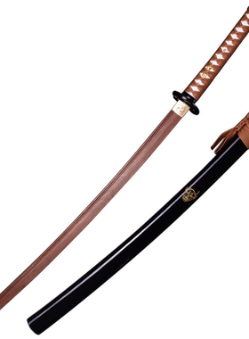 日式训练刀日本居合道木刀武士刃鸡翅木带鞘武术表演道具刀未开刃