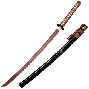 日式训练刀日本居合道木刀武士刃鸡翅木带鞘武术表演道具刀未开刃