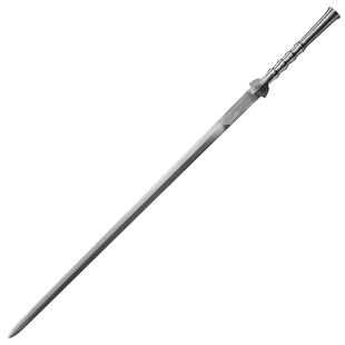 龙泉市泉字号宝花纹钢剑锋影剑一体手工传统长剑皮鞘四面剑未开刃