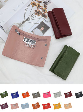 真皮钥匙扣包新款简约多功能迷你零钱收纳包柔软头层软牛皮车包