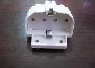 平四针H管灯座 4针吸顶灯H管座子 PL-L台灯灯管灯座 4针H管