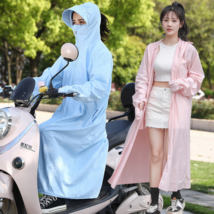 防晒衣女夏季2023新款紫外线骑车全身防晒服长款可外穿电动车罩衫