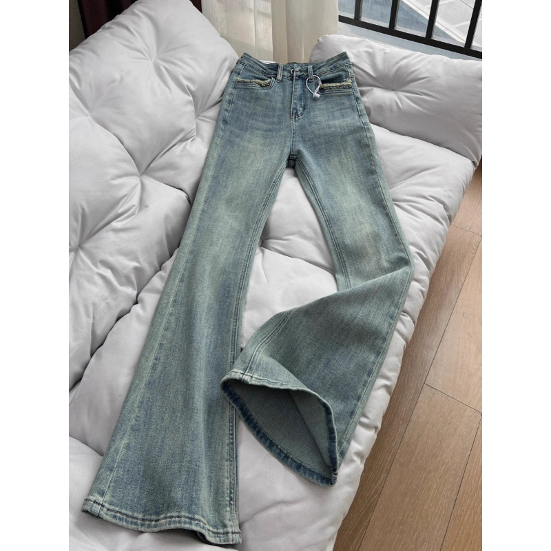 谁穿谁好看！美式辣妹微喇牛仔裤女春秋2025新款显瘦百搭休闲裤潮,女装/女士精品,牛仔裤,淘宝优惠券,粉丝福利购,淘宝优惠卷