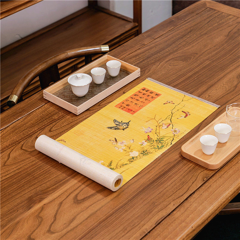 中式竹茶席数码印花茶垫可定制长度桌旗餐桌茶桌垫子茶具配件隔热属于什么档次？