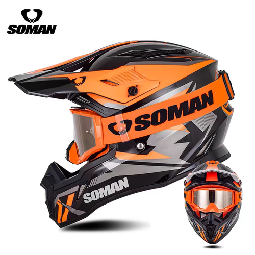 SOMAN超轻透气越野拉力头盔四季