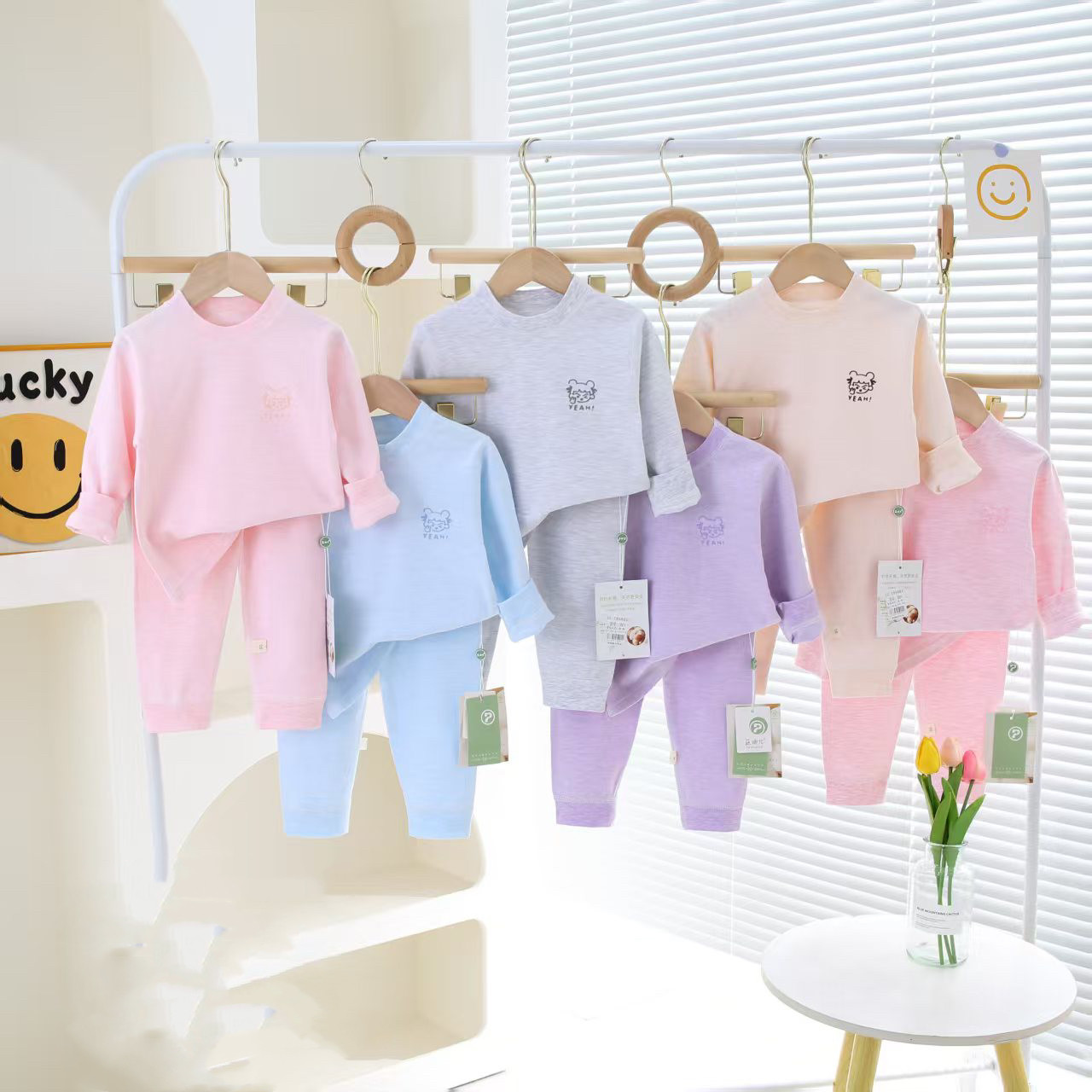 A05812（）秋冬装新款纯色彩棉舒绒家居服秋衣秋裤套装,童装/婴儿装/亲子装,套装,淘宝优惠券,粉丝福利购,淘宝优惠卷