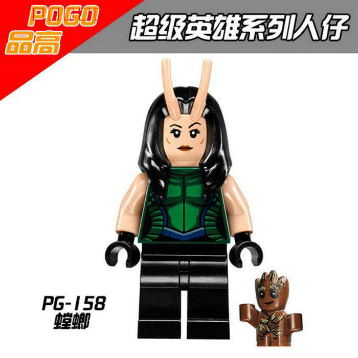 第三方品高漫威超级英雄银河护卫队2不祥螳螂女拼装积木人仔玩具