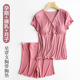 薄款 月子服哺乳短袖 孕妇睡衣夏季 套装 产后家居服两件套喂奶衣 短裤