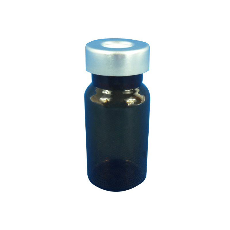 钳口顶空瓶 10 20ml 透明白棕色小玻璃色谱进样瓶 银色开口铝盖PTFE特氟龙硅胶垫片耐酸碱耐高温样品瓶 100套