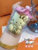 999足金KT猫蜡笔小新黄金手机链挂饰创意汽车钥匙扣包包挂件礼物