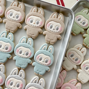 卡通饼干拉布布labubu饼干模具曲奇黏土饼干切模创意立体烘焙工具