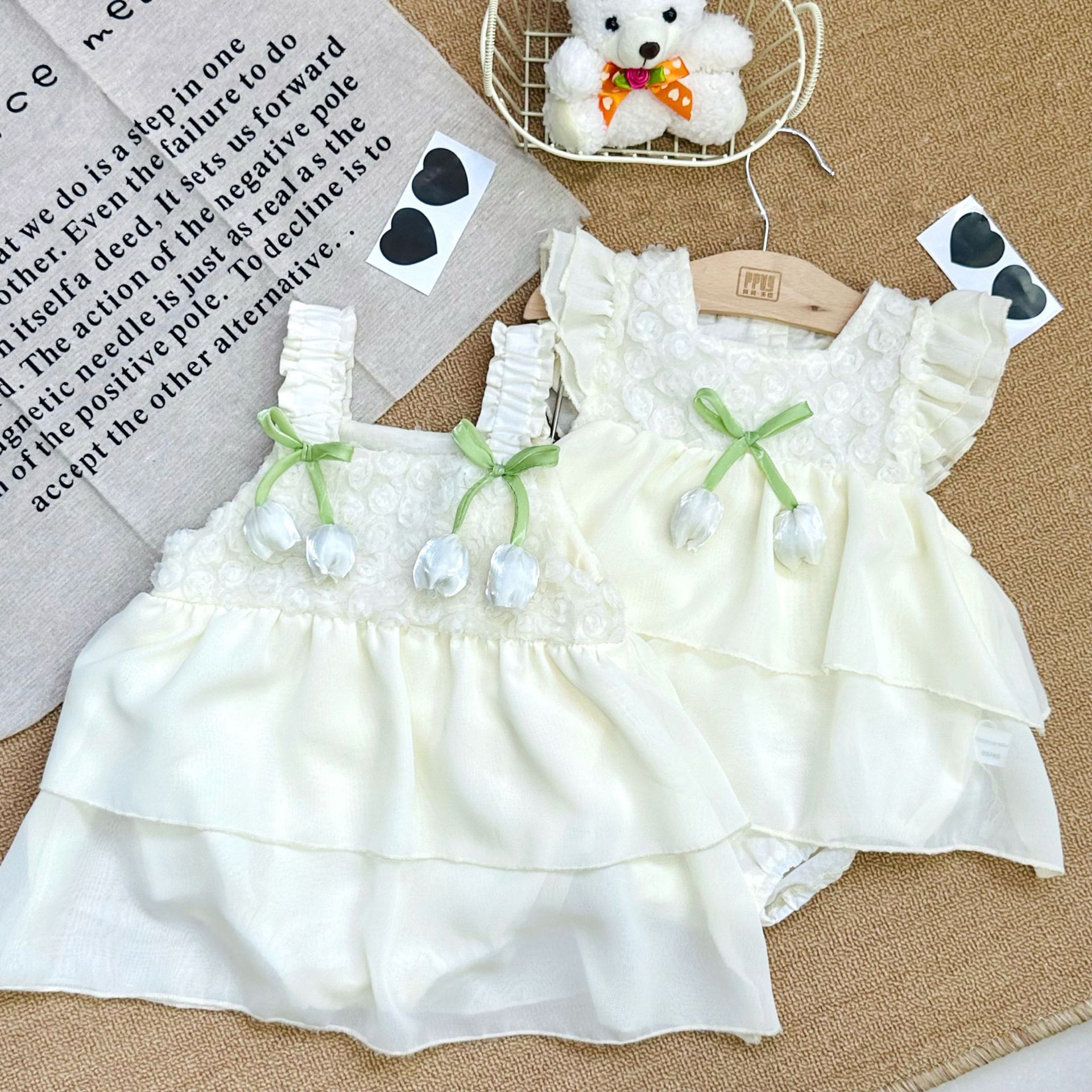 婴儿夏季吊带包屁裙新生儿夏天衣服女宝宝包屁衣百天周岁公主裙子图片
