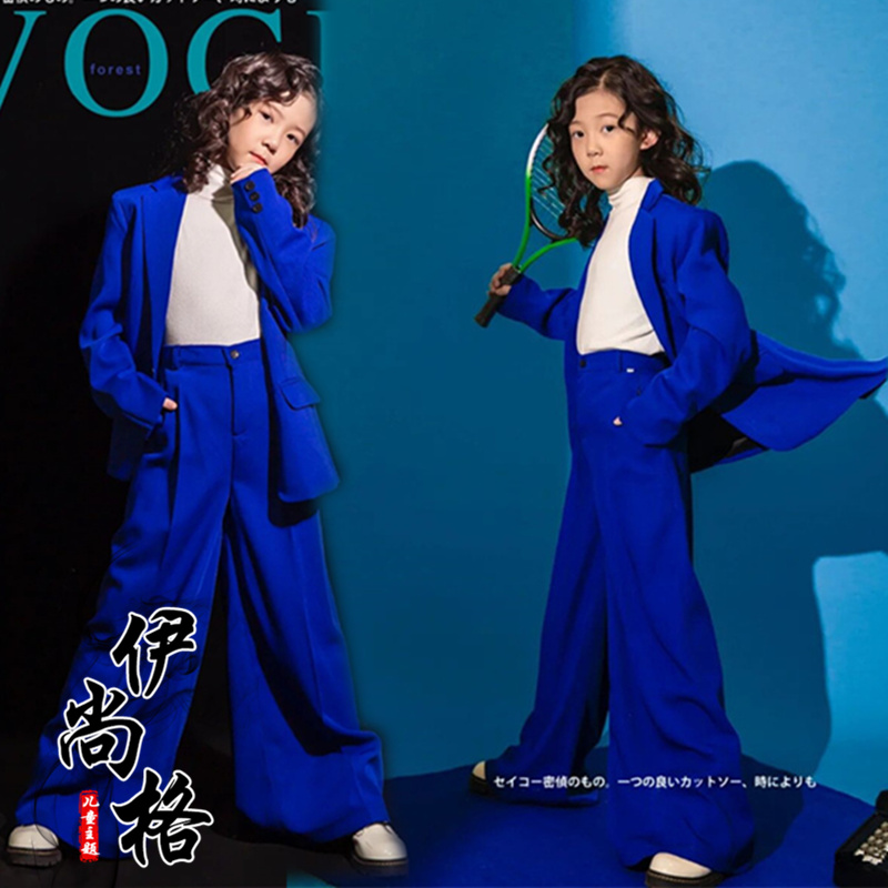 女童西装T台走秀演出服儿童大赛
