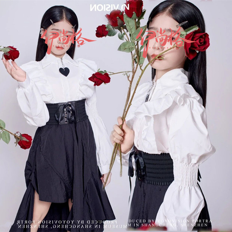 少儿模特大赛T台MOKA女童礼服舞台走秀演出服比赛表演儿童服装潮