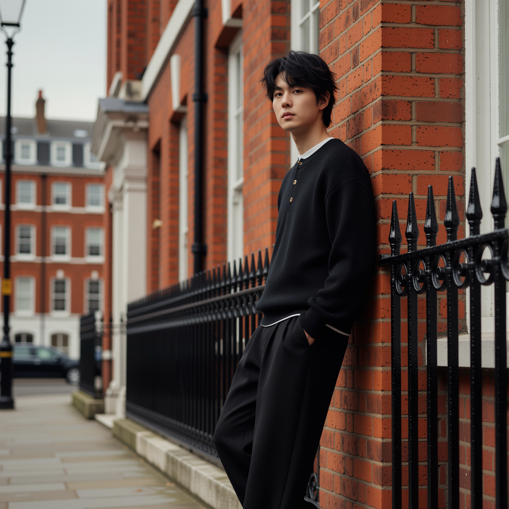 w2x秋冬休闲针织衫套头男加厚长袖冬季新款上衣打底衫男士毛线衣